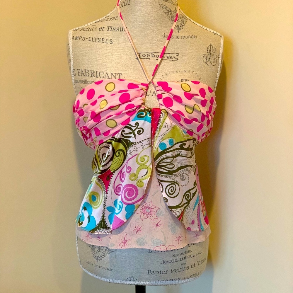 Alice & Trixie silk halter top S